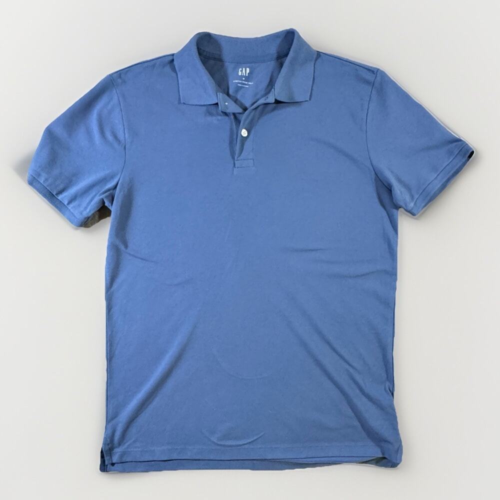 Gap Mens Light Blue Short Sleeve Polo Shirt Size M